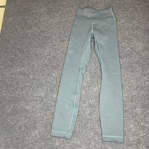 Lululemon Pants Womens 4 Dark Green High Rise Yoga Leggings Stretch Athletic